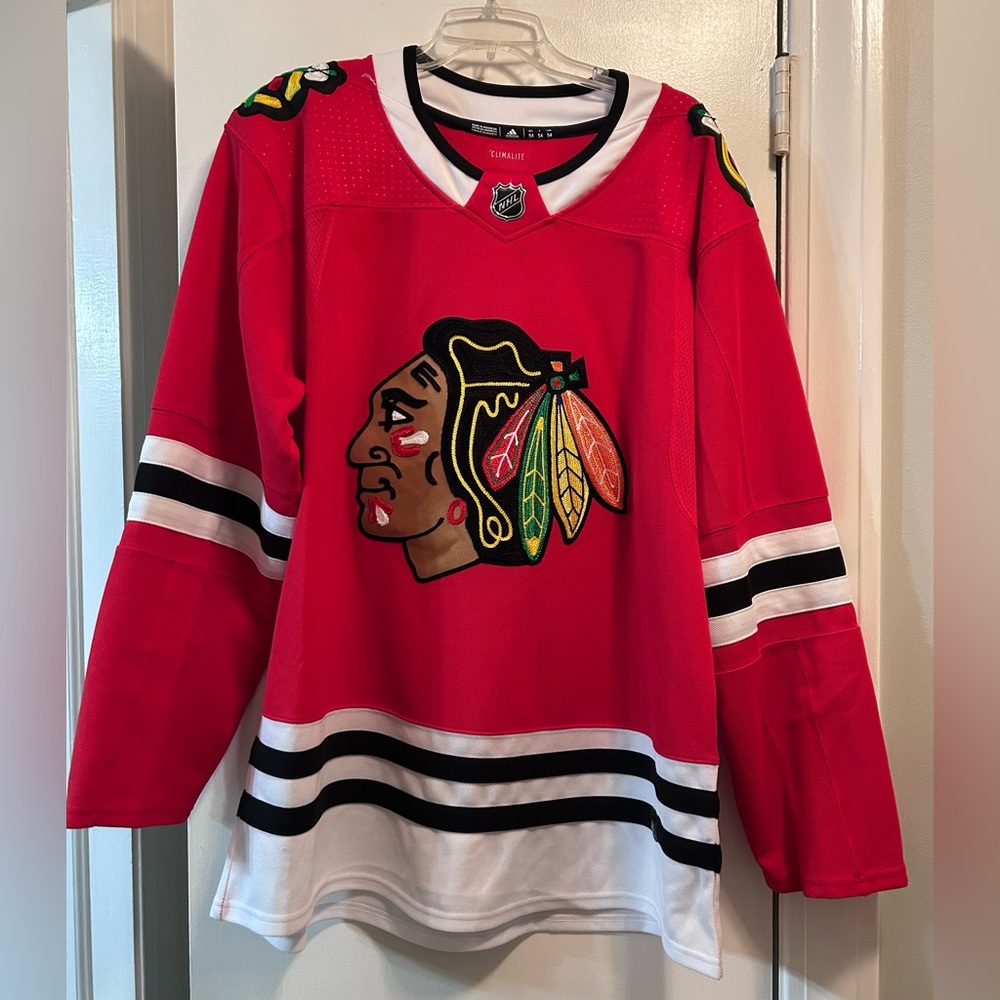 NWOT Chicago Blackhawks NHL Adidas Climalite Premier Stitched Jersey Size 54
